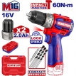 Emtop Akülü Kömürsüz Motor Metal Mandren Darbeli Matkap 16 V 2.0 AH 60 N-M