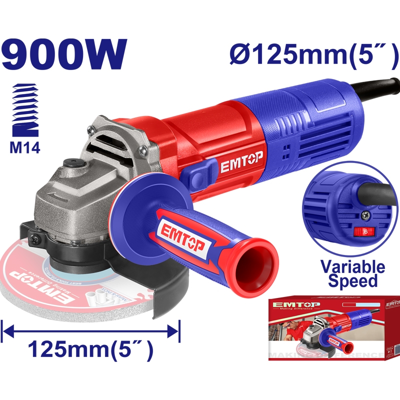 Emtop Devir Ayarlı Taşlama 125'lik 900 W