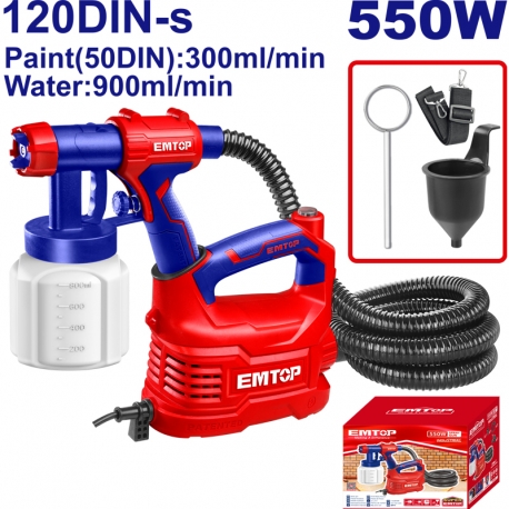 Emtop Elektrikli Boya Tabancası Kompresörlü 550 W