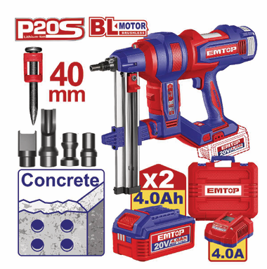 EMTOP AKÜLÜ BETON ÇİVİ TABANCASI
